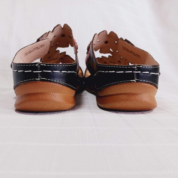 L’Artiste by Spring Step Colorful Floral Leather Sandals NWOT U.S. Size 10.5 - Picture 7 of 10